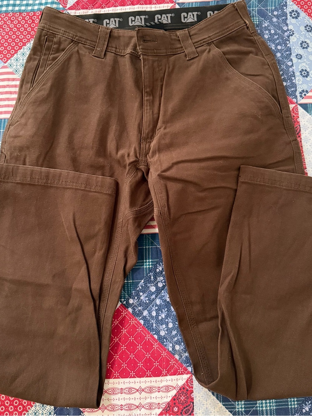 CAT Men's Straight Work Jeans in Brown